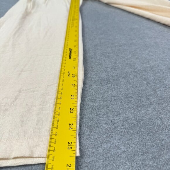 aper·cran Women’s S Small Pleated Wide-Leg Pants – Cream Rayon/Nylon Blend - Picture 7 of 9